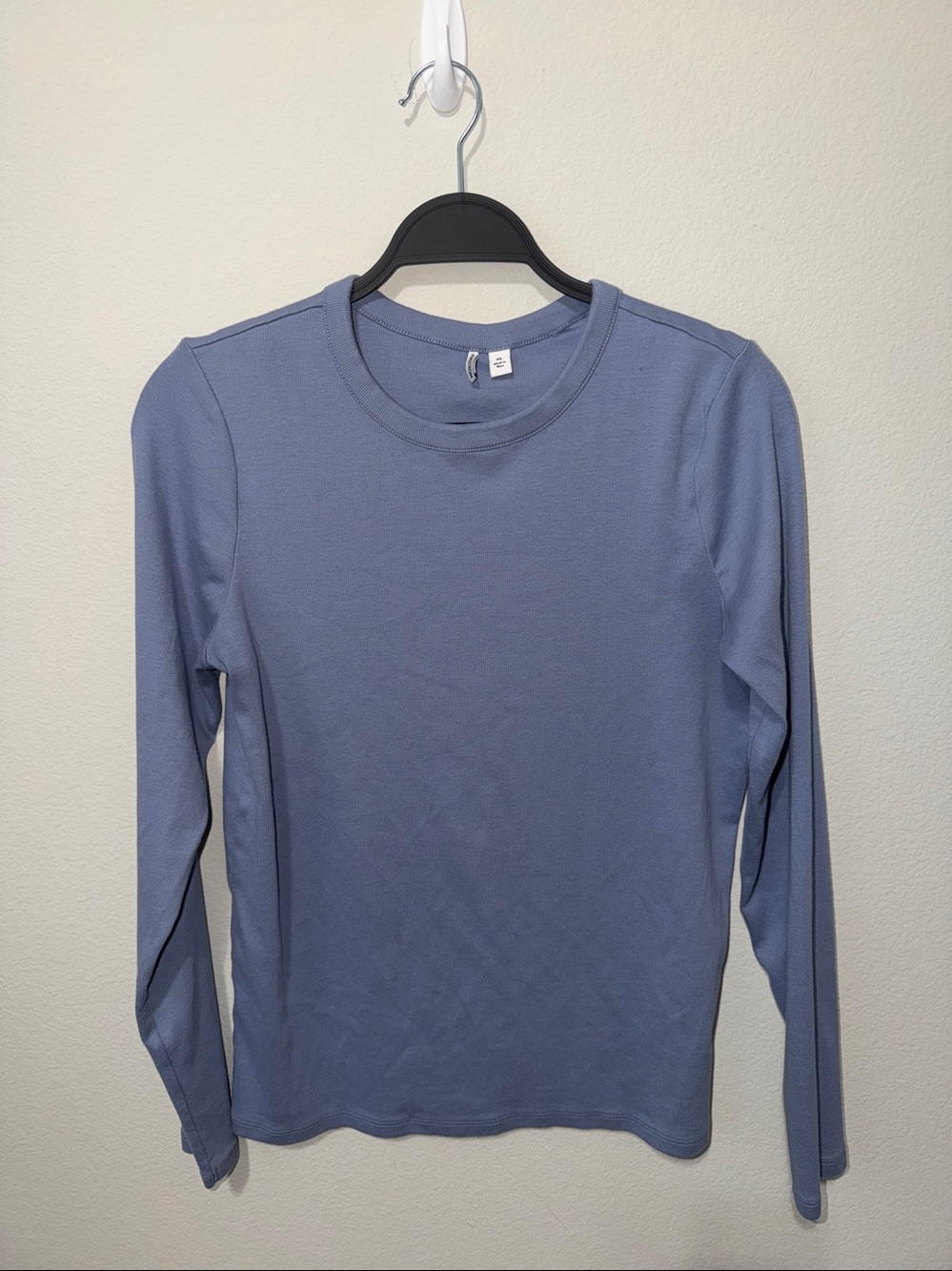 Nordstrom light blue Long-Sleeve ribbed  Crewneck Shirt